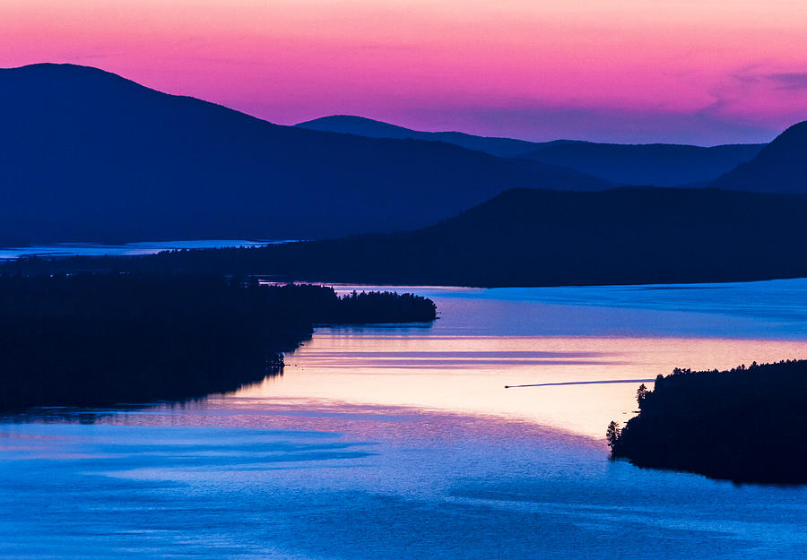 Sunset Photograph - Sunset Cruise on Mooselookmeguntic Lake by Shane Borelli