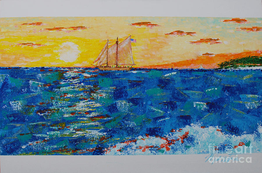 Sunset Cruise  Painting by Art Mantia