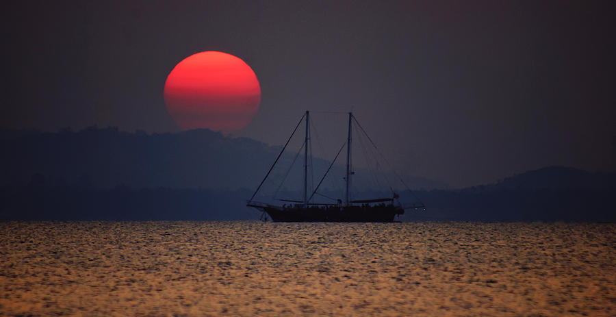 Sunset Photograph - Sunset Cruise by Richard Ten Brinke
