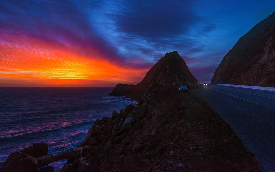 Sunset Crusin on PCH Photograph by Lynn Bauer