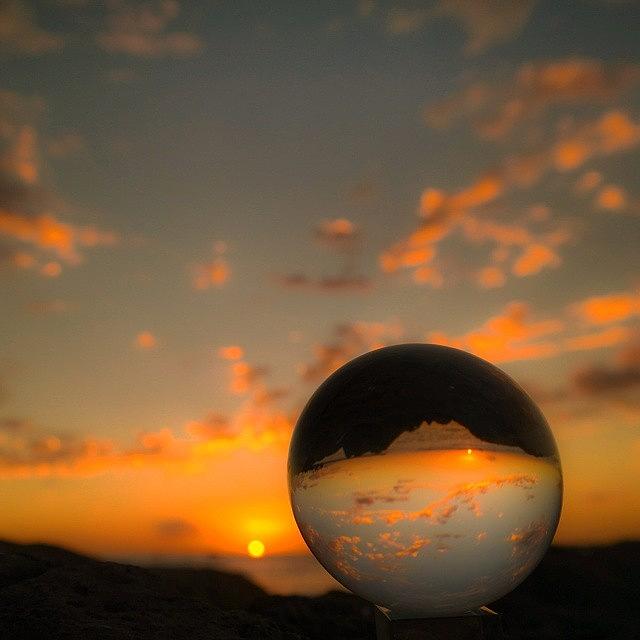 Sunset Crystal Ball In Oahu Photograph by Ryan Del Rosario
