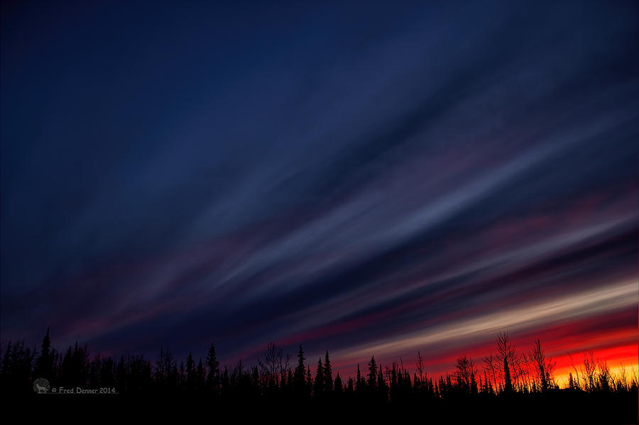 Sunset Dan Creek Alaska Photograph by Fred Denner
