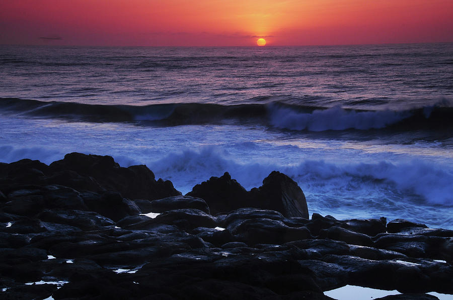 Sunset Photograph - Sunset, Depoe Bay, Oregon, USA by Michel Hersen