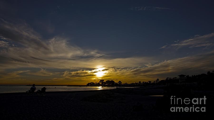 Sunset Doheny Beach Photograph by Peggy Hughes