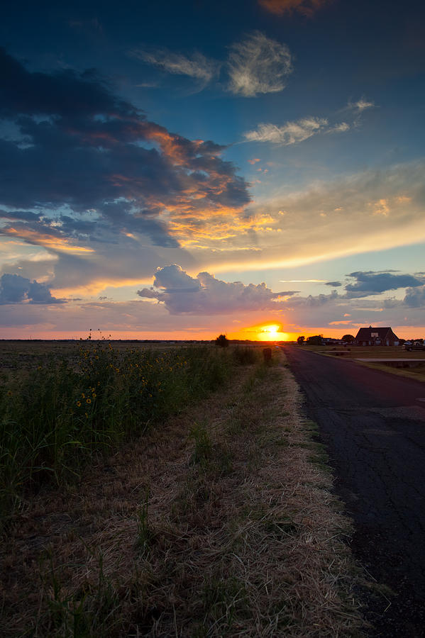 Sunset Down a Country Road Photograph by Mark Alder