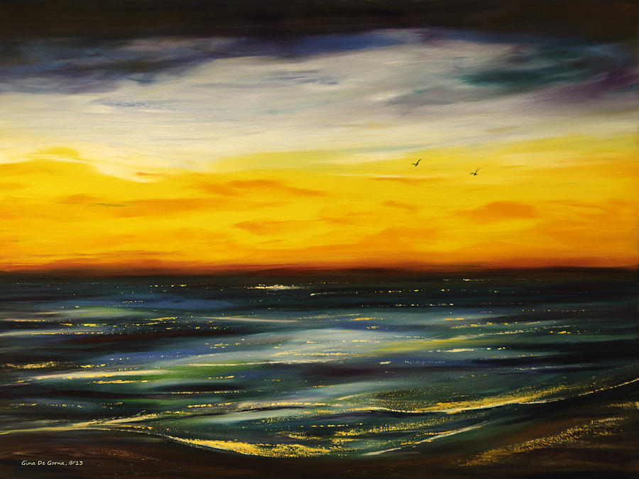 Sunset Drama Painting by Gina De Gorna