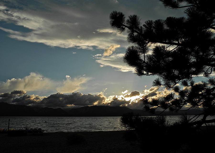 Sunset Drama Over Lake Tahoe Photograph by Kirsten Giving