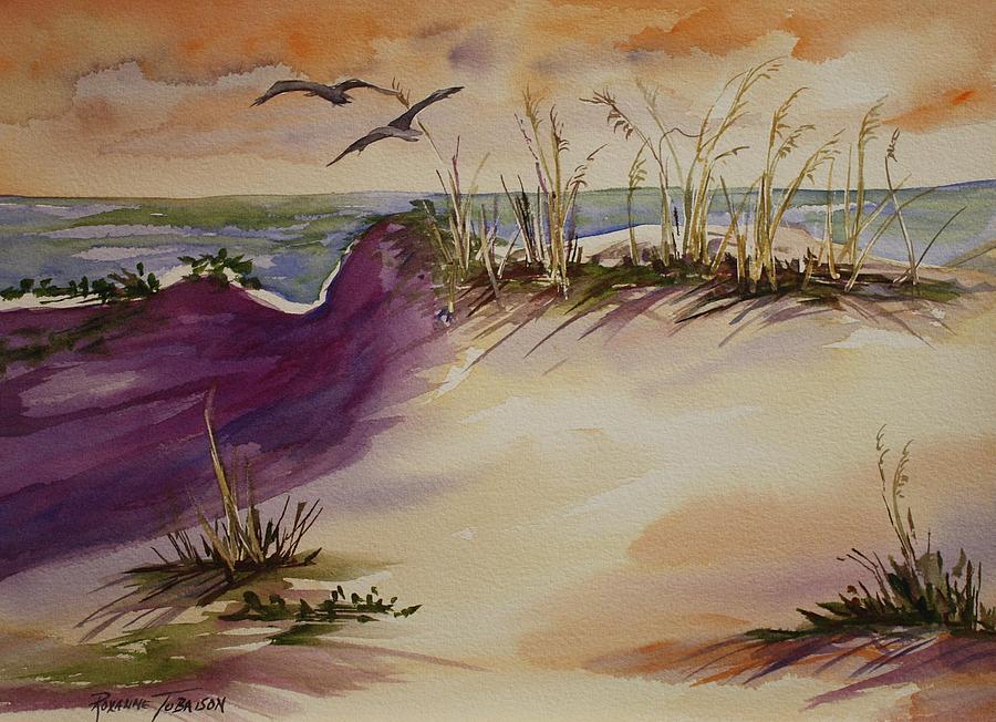 Sunset Dunes Painting by Roxanne Tobaison
