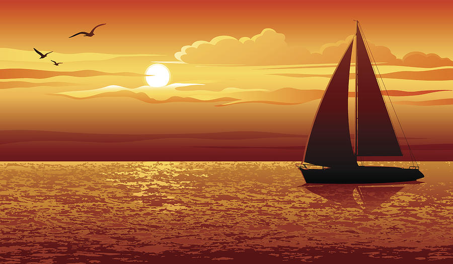 Sunset Drawing by Edge69