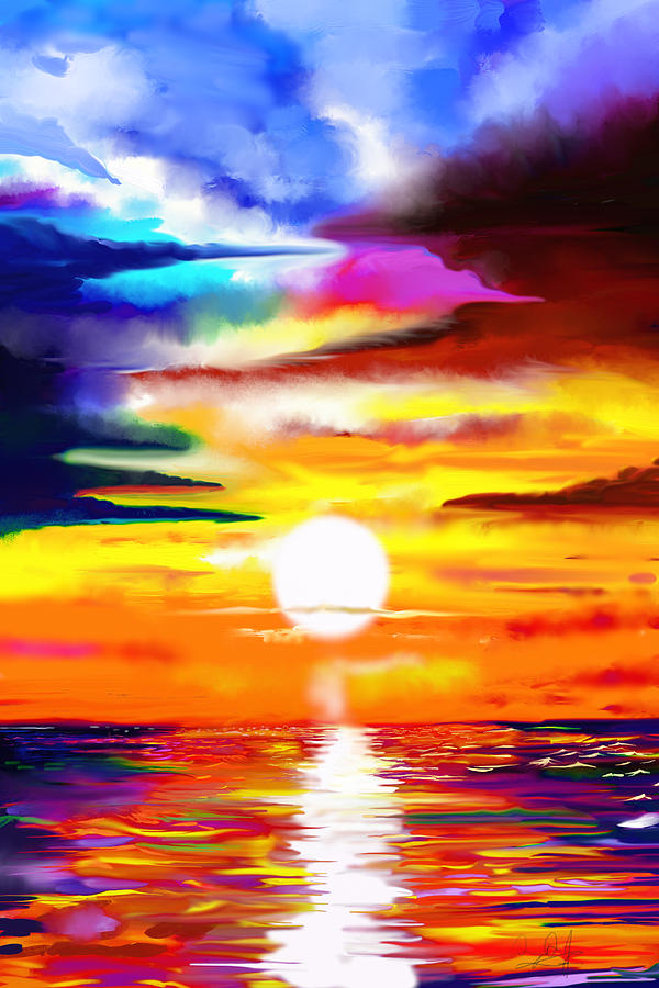 Sunset Digital Art - Sunset Explosion by Douglas Day Jones