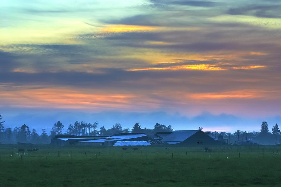 Sunset Farm Photograph by Joseph Bowman