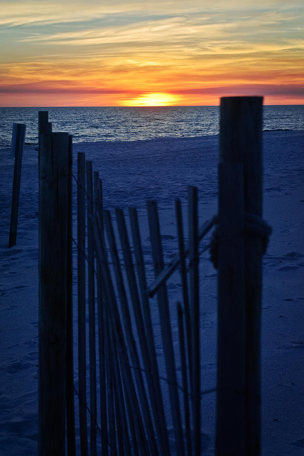 Sunset Fence Photograph by George Taylor