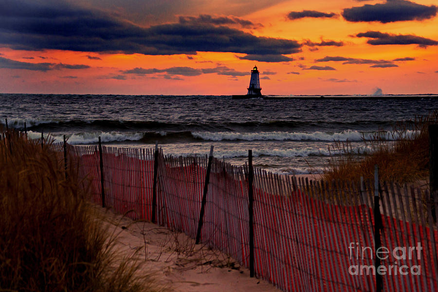 Sunset Fence Photograph by Randall Cogle
