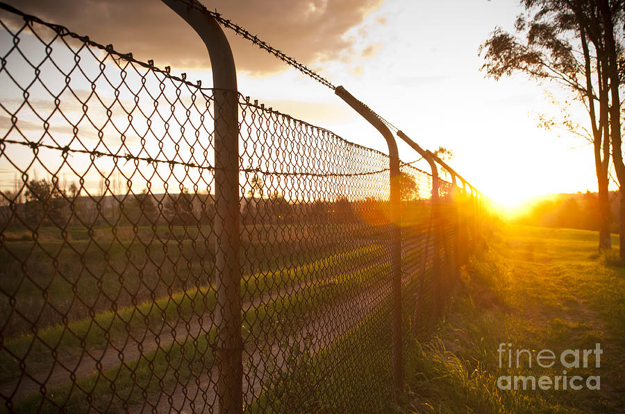 Sunset Photograph - Sunset Fence by THP Creative