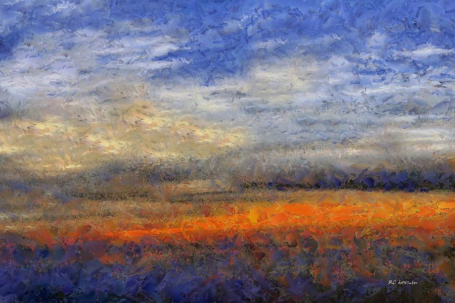 Summer Painting - Sunset Field by RC DeWinter