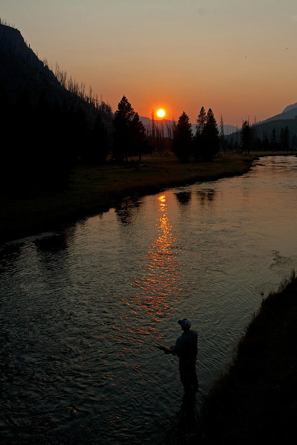 Sunset Fisherman Photograph by Shari Sommerfeld