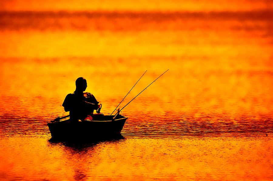 Sunset Fishing 3 Photograph by Brian Stevens