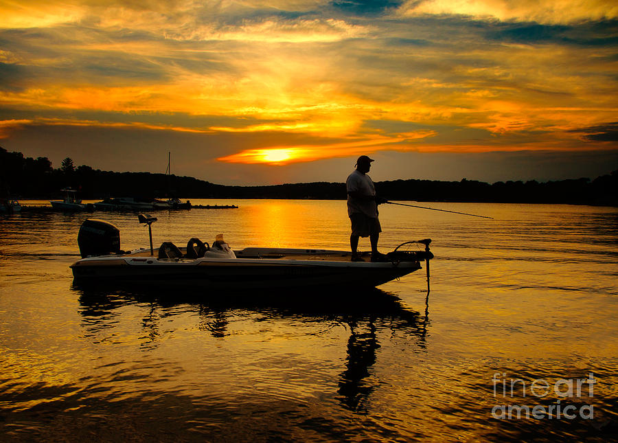 Sunset Fishing Photograph by Mark Miller