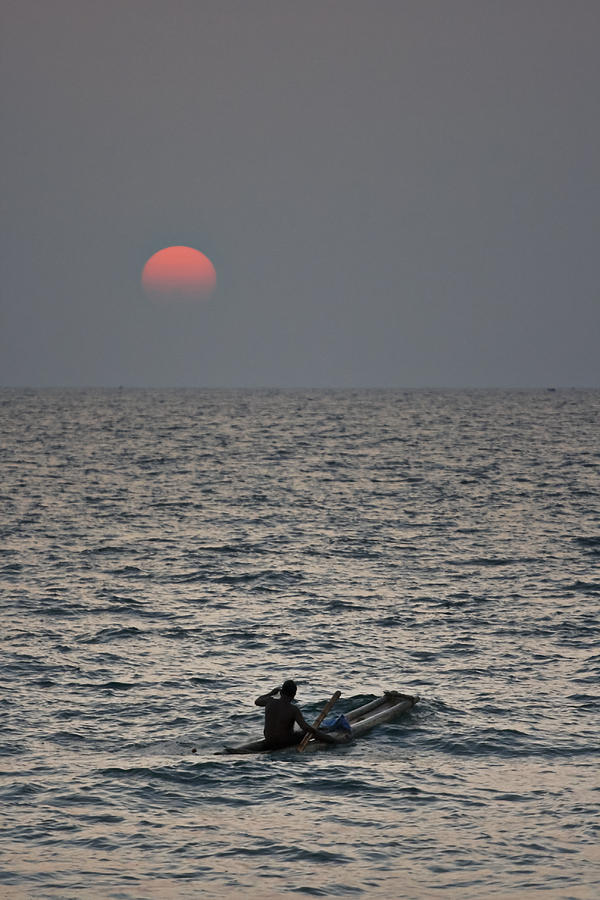 Sunset Fishing Photograph by Sonny Marcyan