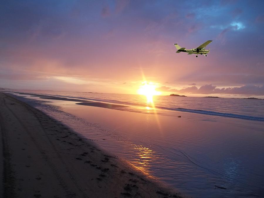 Sunset Photograph - Sunset Flight by James Potts