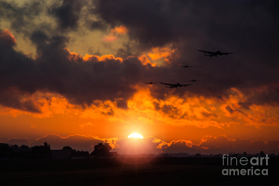 Sunset Fly By  Digital Art by Airpower Art