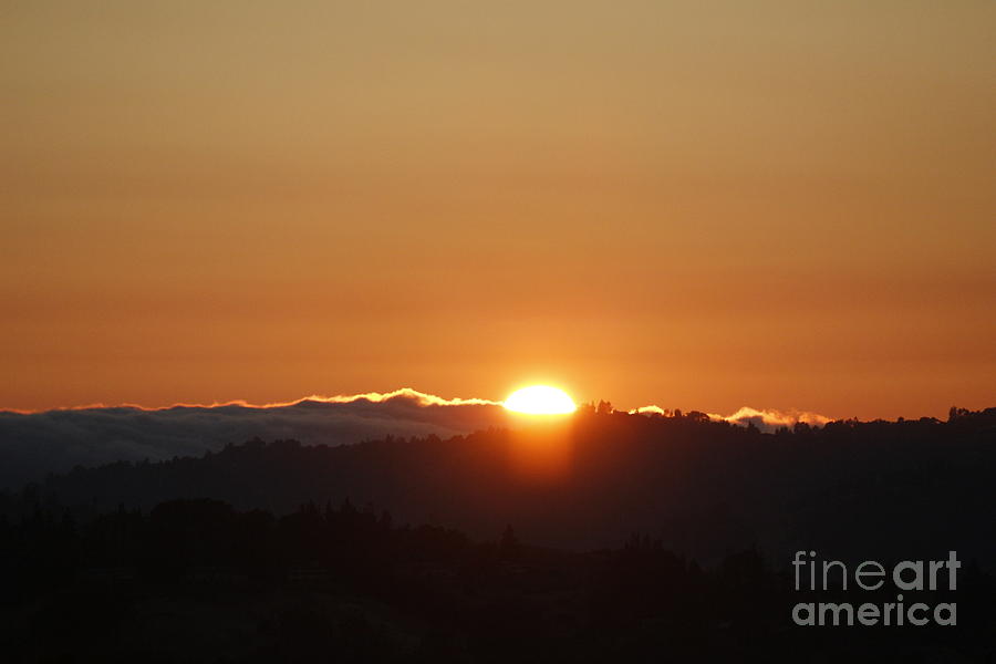 Sunset Fog Line Photograph by DJ Laughlin