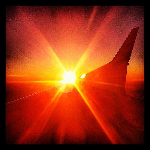 Holiday Photograph - Sunset from a Plane by James McCartney