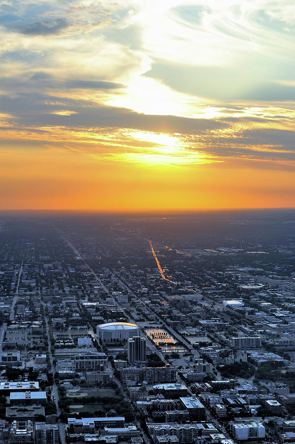 Sunset From Atop Willis Tower Photograph by Bruce Leighty