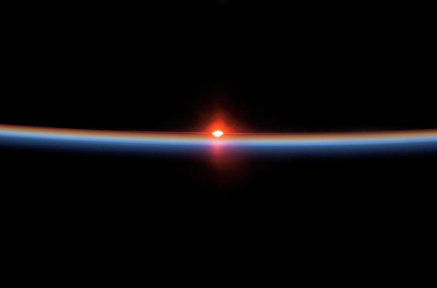 Sunset From Earth Orbit Photograph by Nasa/science Photo Library