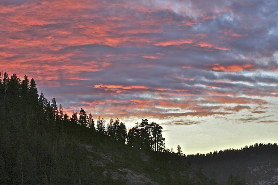 Sunset from Glacier Point Road Yosemite Photograph by SC Heffner