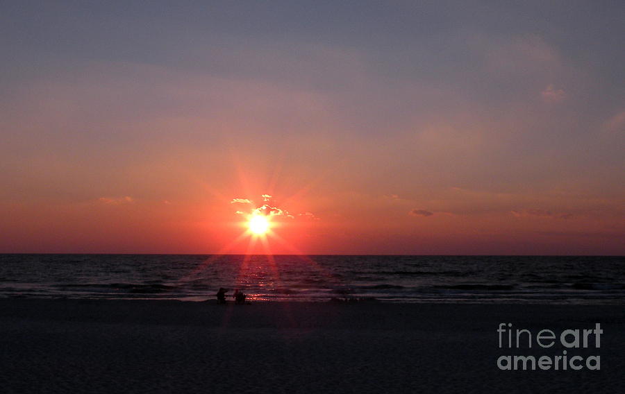 Sunset from Port St. Joseph Peninsula Photograph by Lora Duguay