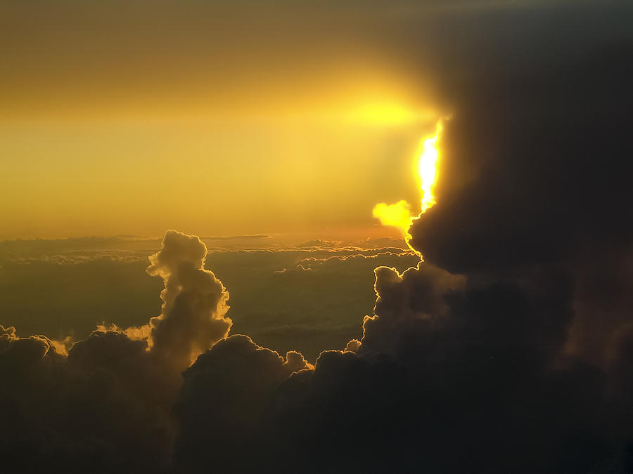 Sunset from the Air Photograph by Eric Chamberland - Pixels