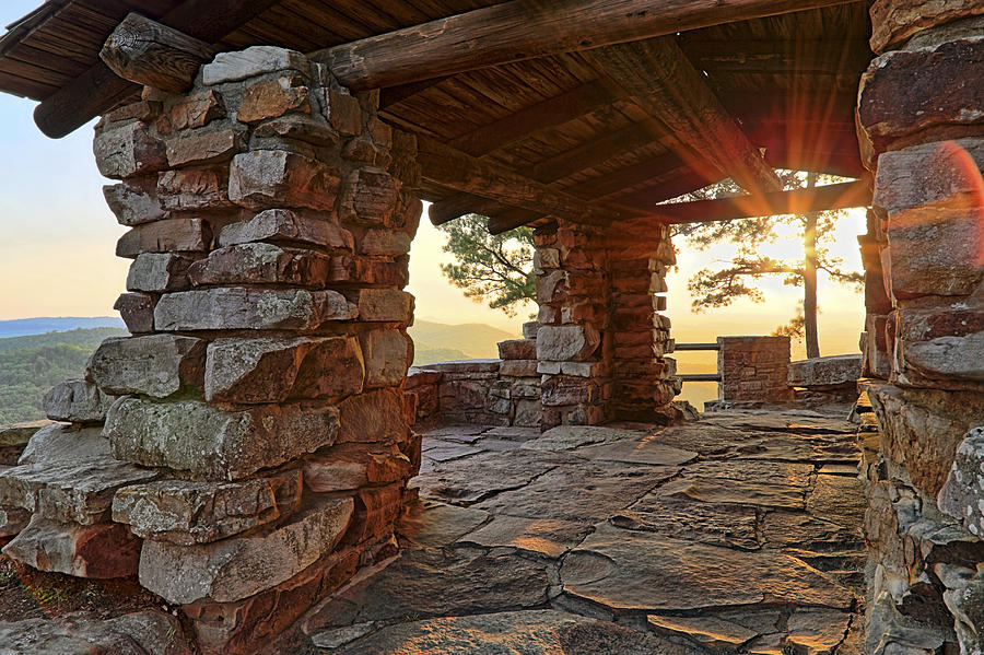 Sunset from the CCC Overlook - Petit Jean State Park - Arkansas Photograph by Jason Politte