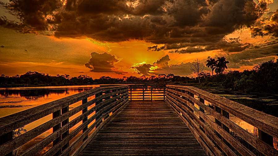 Sunset From the Dock Photograph by Don Durfee