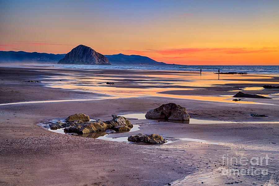 Sunset From The Morro Bay Strand Beach Photograph by Mimi Ditchie