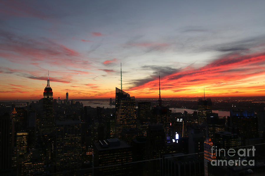 Sunset from Top of the Rock Photograph by Steven Spak