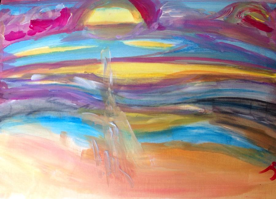 Sunset garnered  Painting by Judith Desrosiers