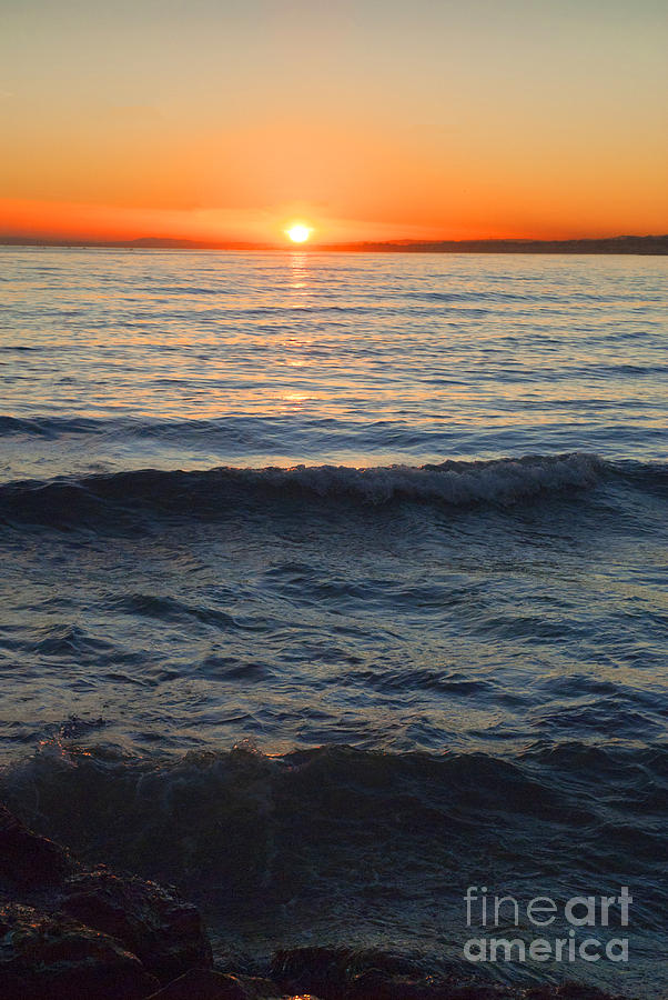 Sunset gilding the Waves Photograph by Brenda Kean