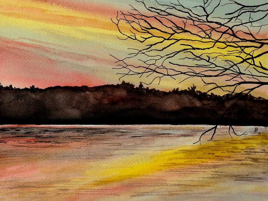 Sunset Glory Painting by Brenda Owen