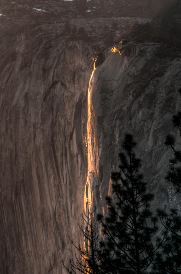 Sunset Glow Horsetail Falls Photograph by Connie Cooper-Edwards