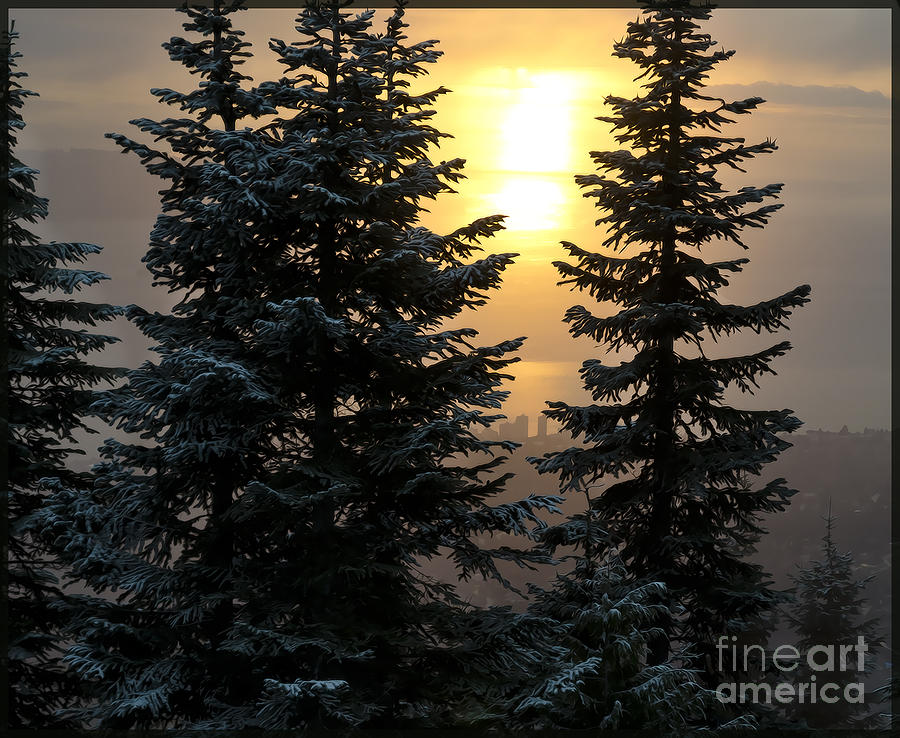 Glow - Grouse Winter Sunset Photograph by Maria Janicki