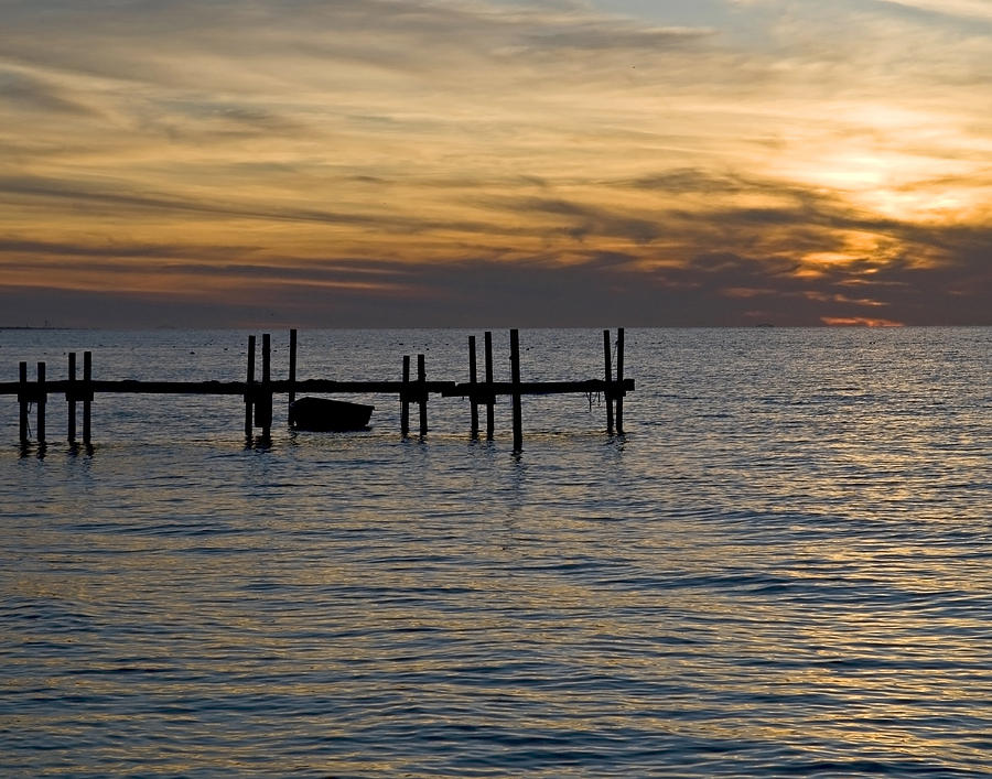 Sunset Photograph - Sunset Great South Bay by Alida Thorpe