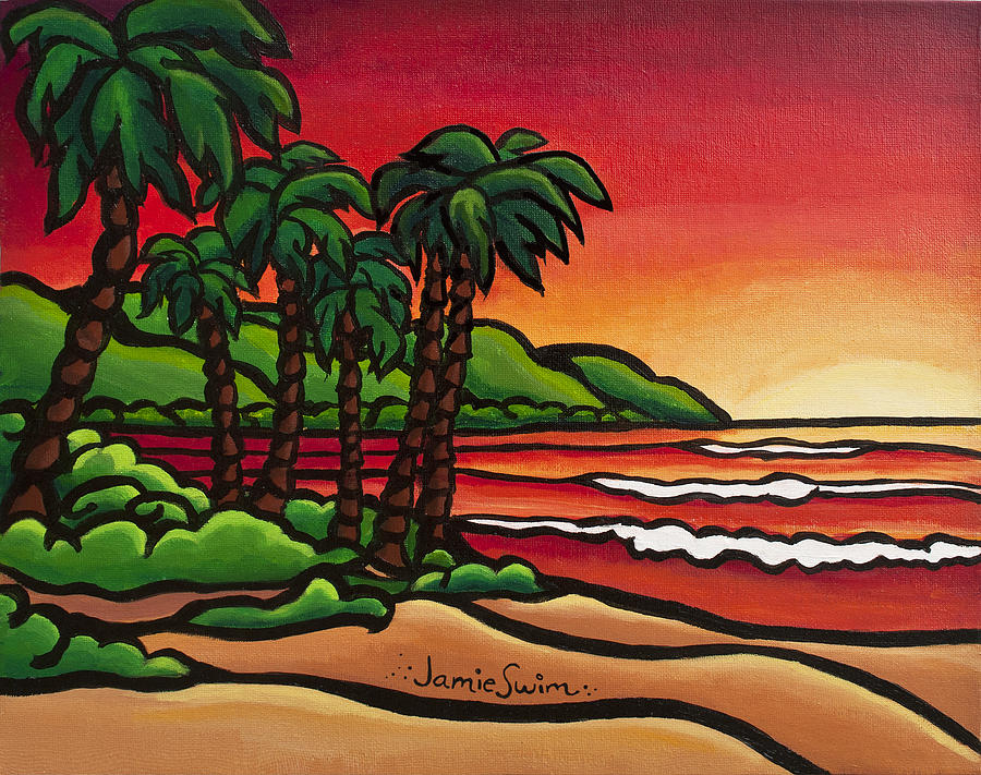 Sunset Haleiwa Painting by Jamie Swim - Fine Art America