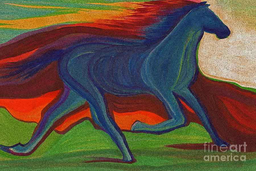 Sunset Horse by jrr Painting by First Star Art