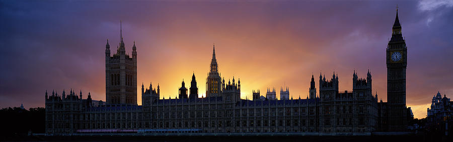Sunset Houses Of Parliament & Big Ben Photograph by Panoramic Images