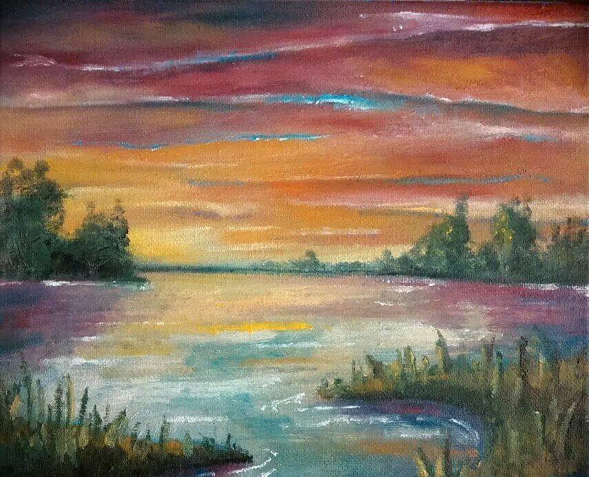 Sunset Painting by Ian Liegeois - Fine Art America