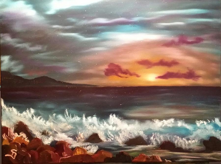 Sunset Ii Painting By Dave Steps - Fine Art America