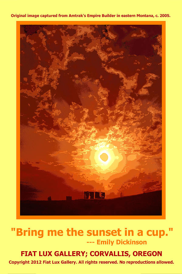 Sunset in a Cup Digital Art by Michael Moore