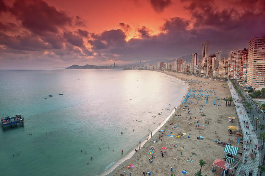 Sunset In Benidorm Photograph by By N4n0