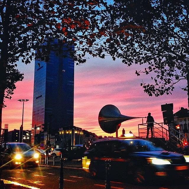 Bruxelles Photograph - Sunset In #bruxelles #brussels #belgium by Paolo Margari
